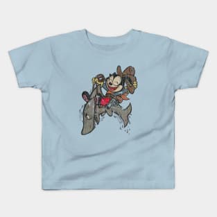 FELIX THE CAT COWBOY SHARK Kids T-Shirt